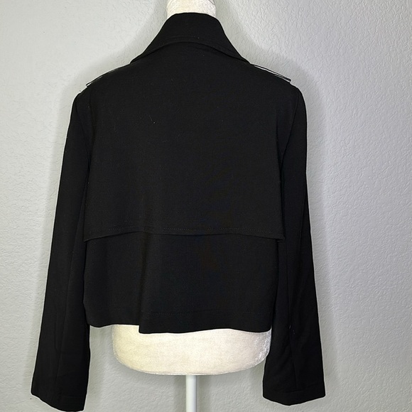 Tahari Women’s Open Front Cropped Trench -style Black 12P - Picture 6 of 10